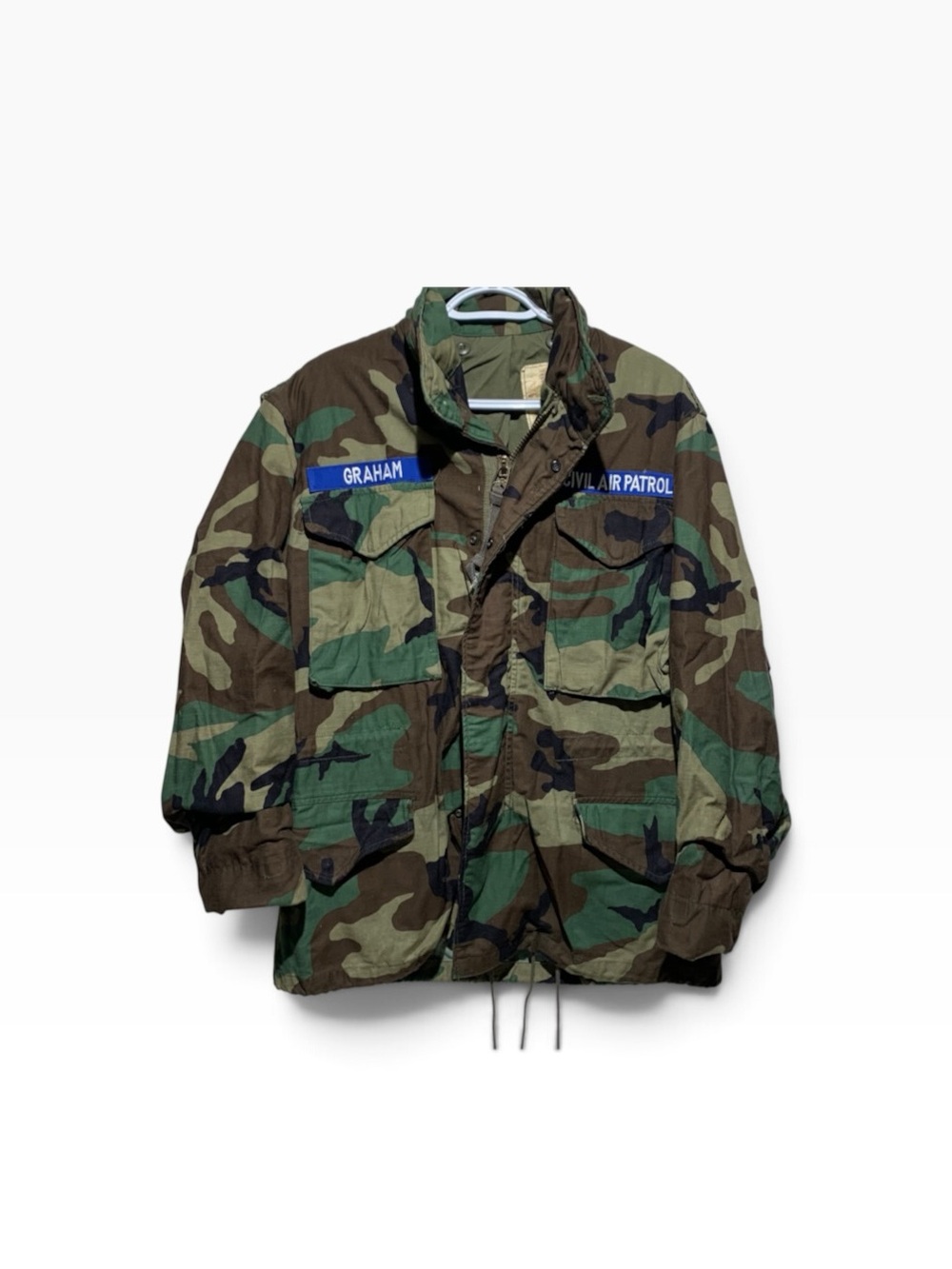 Vintage Men's Civil Air Patrol Woodland Camo Field Jacket Sz Small Short